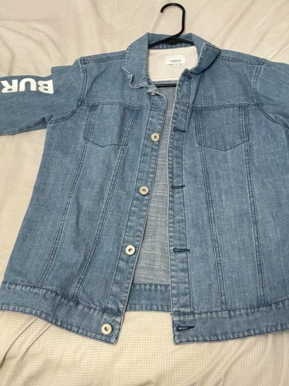 Authentic Burberry Logo Denim Trucker Jacket 16Y - Picture 7 of 13